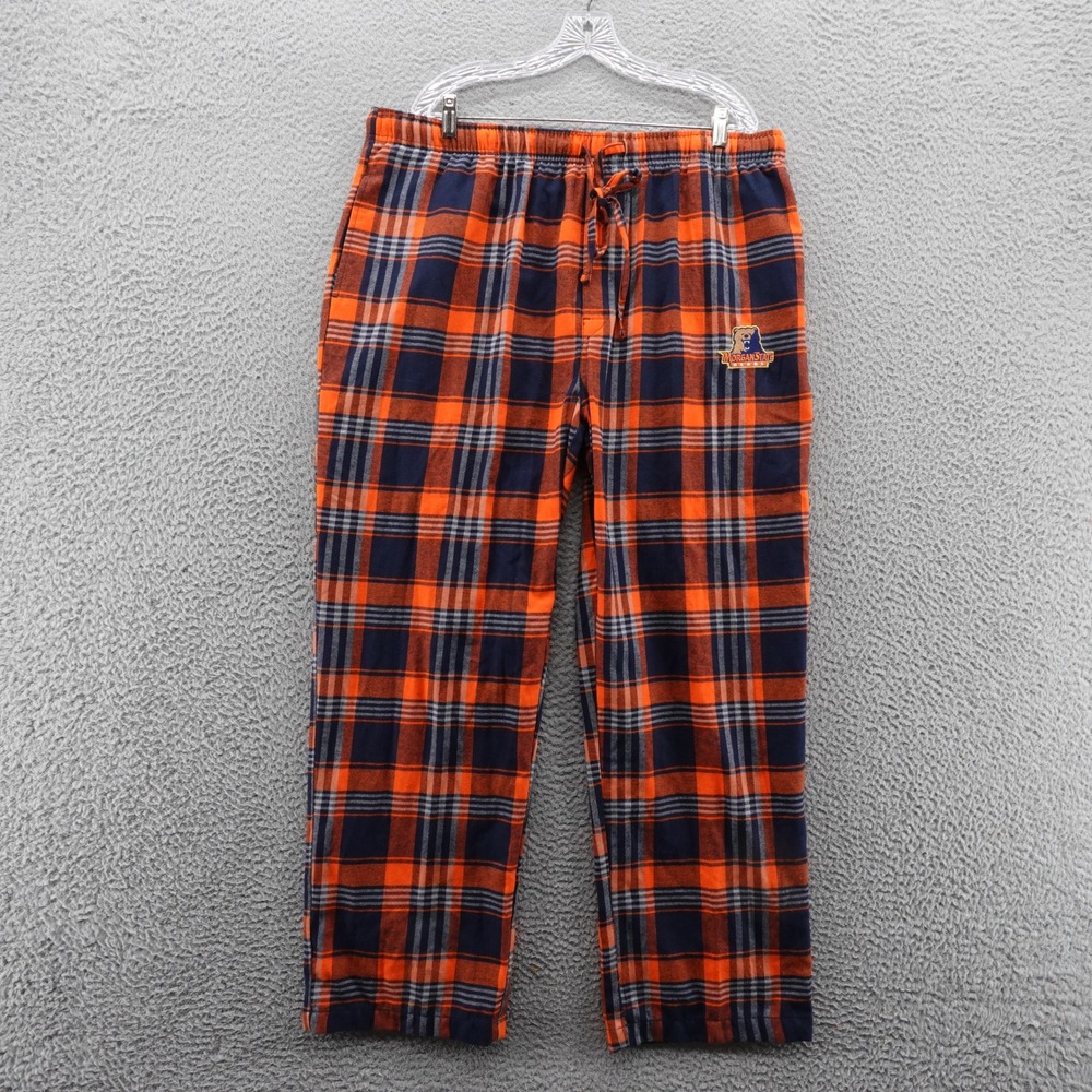 Concepts Sport Morgan State Bears Mens 2XL Flannel Pajama Pants Orange Plaid NEW